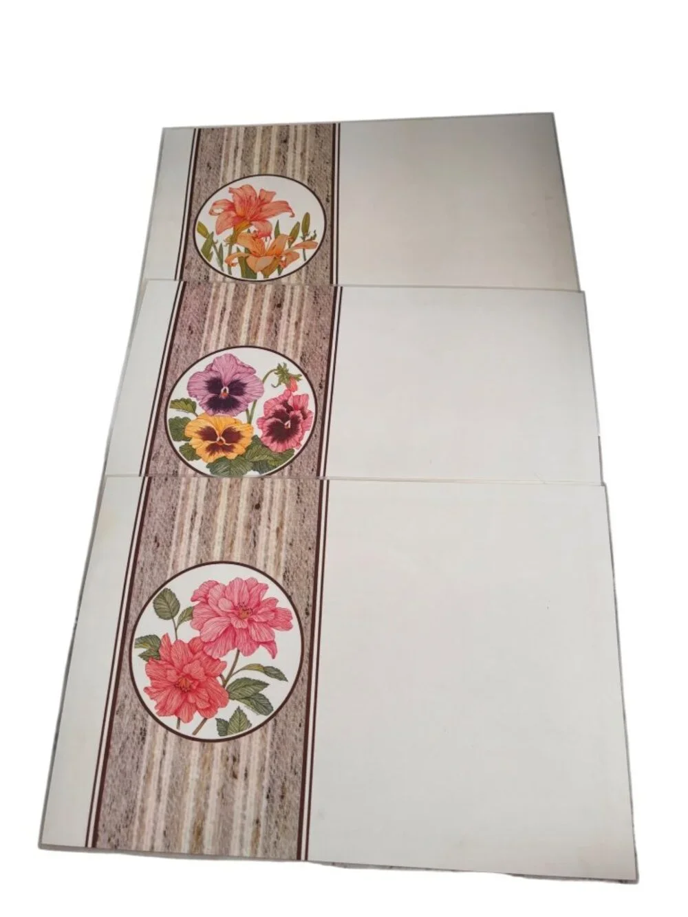 Garden Bouquet Settings Double-Sided Floral Placemats Set Of 6 By Current